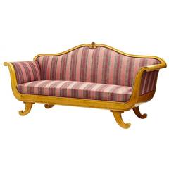 Antique 19th Century Swedish Birch Sofa Settee