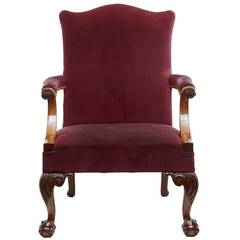 Late 19th Century Mahogany Gainsborough Armchair