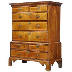 18th Century Queen Anne Walnut Chest on Stand