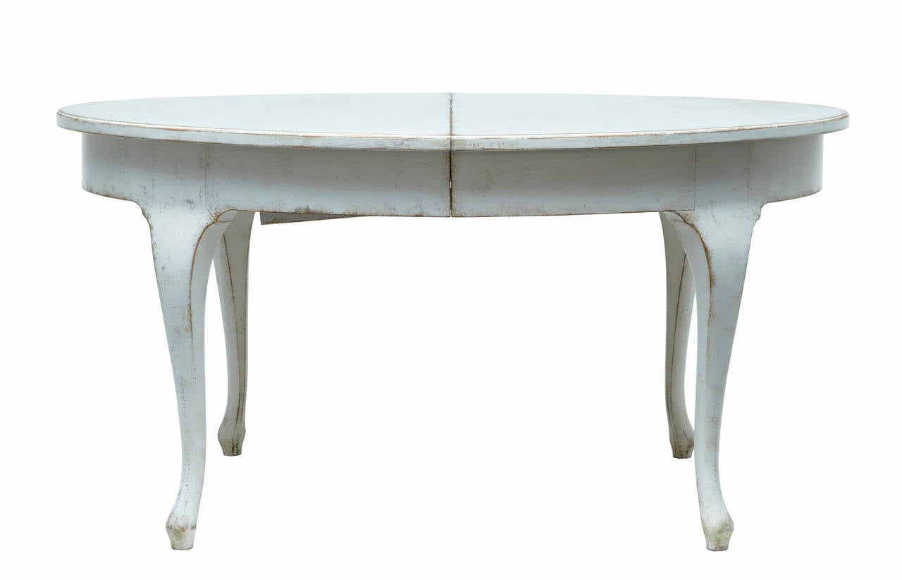 20th Century Swedish Painted Extending Dining Table