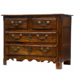 Antique Stunning 18th Century French Provincial Walnut Commode
