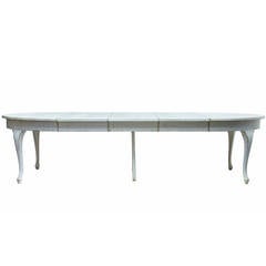 20th Century Swedish Painted Extending Dining Table