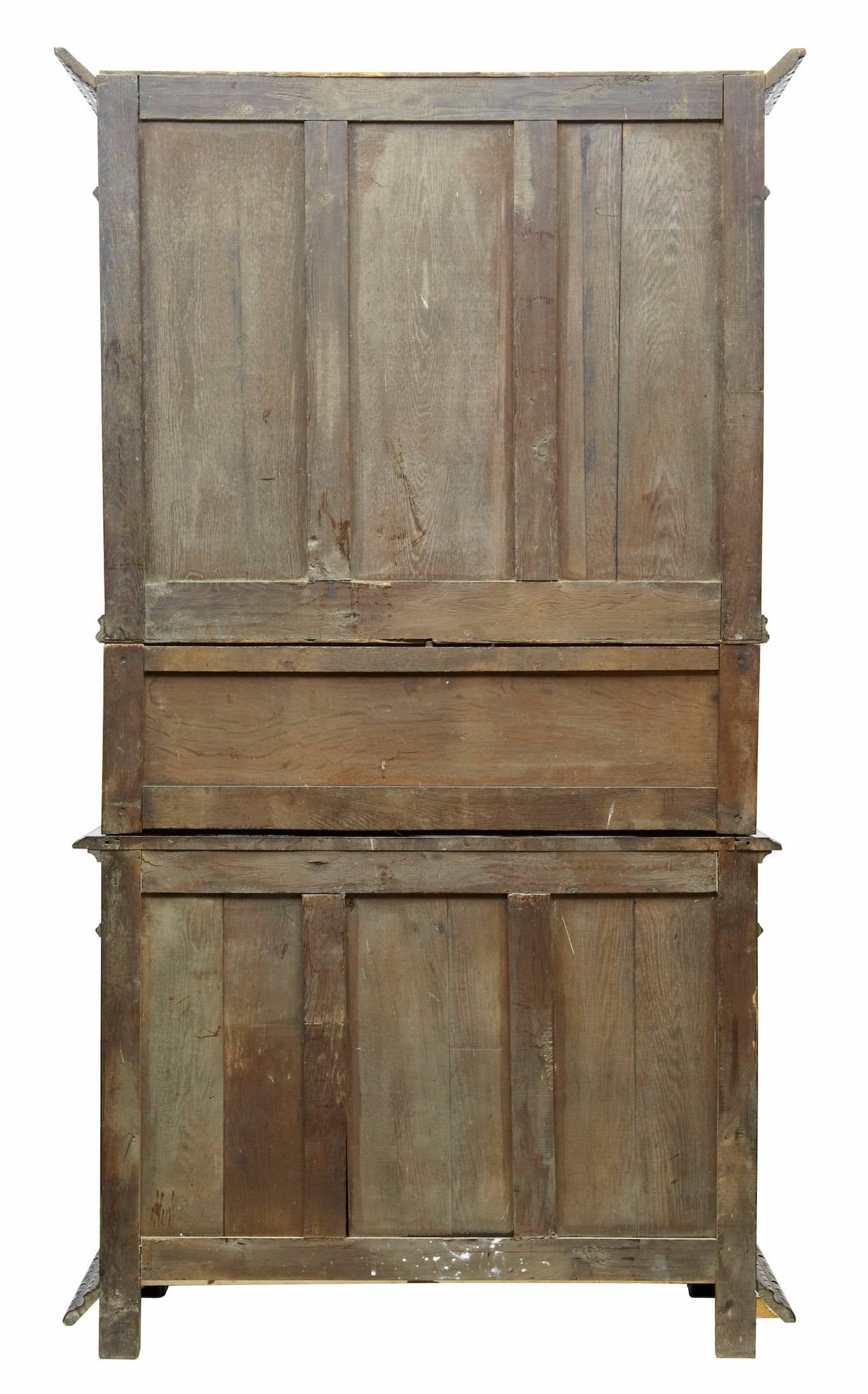 Belgian 19th Century Profusely Carved Oak Flemish Hunt Dresser Buffet