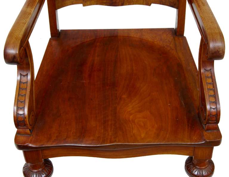 Woodwork 19th Century Arts & Crafts Mahogany Desk Chair