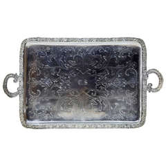 Early 20th Century Silver Plate Butlers Tray, Stamped