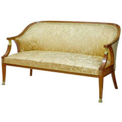 19th Century Empire Influenced Mahogany Sofa