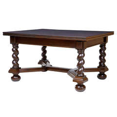 Late 19th Century Oak Extending Dining Table