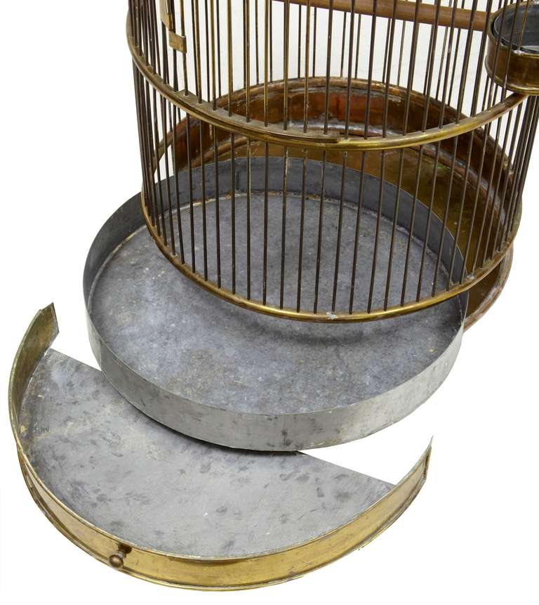 large brass bird cage