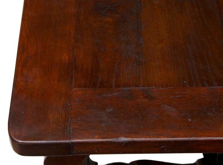 Woodwork 19th Century, French Spanish Influenced Oak Refectory Table