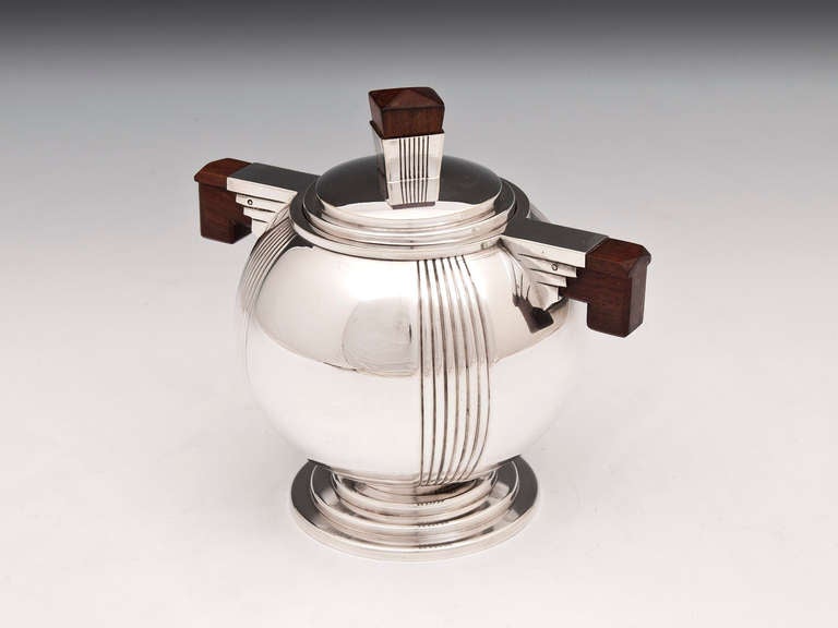 Mid-20th Century Art Deco Silver Plated Tea Set