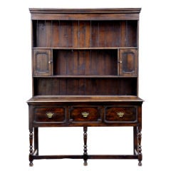 19TH CENTURY ENGLISH OAK DRESSER AND RACK