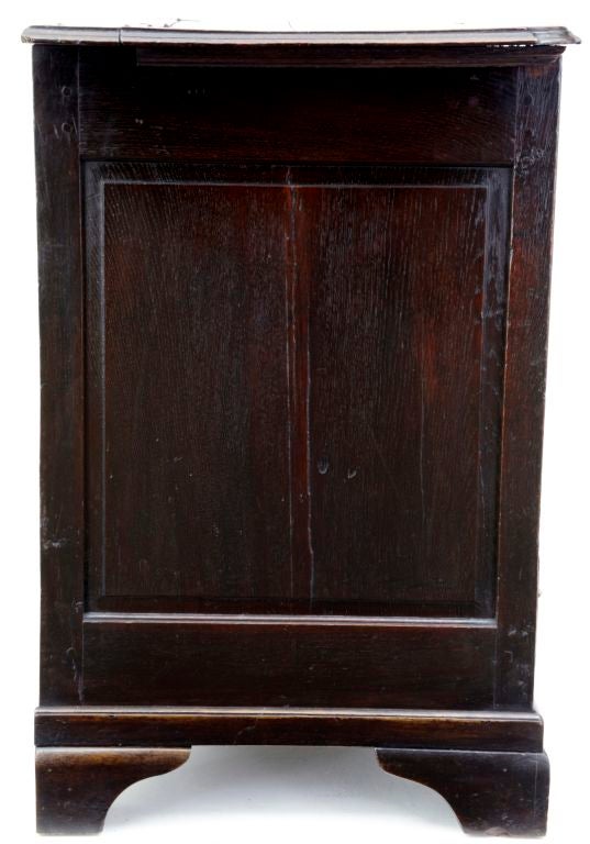 Oak 18TH CENTURY ENGLISH OAK MULE CHEST WITH 2 DRAWERS