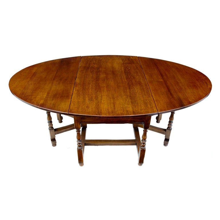 LARGE VICTORIAN ENGLISH OAK GATELEG TABLE SEATS 8 at 1stDibs