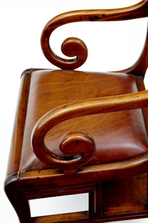 METAMORPHIC MAHOGANY LIBRARY CHAIR 2