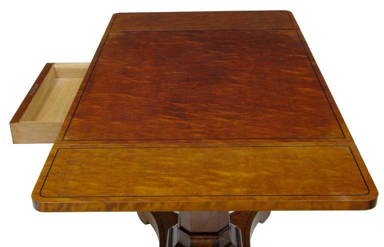 Late 19th Century Swedish Birch Sofa Table In Good Condition In Debenham, Suffolk