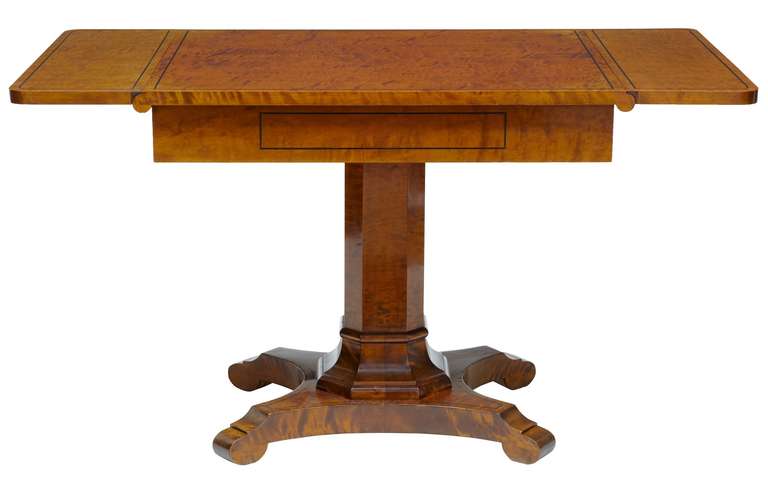 Late 19th Century Swedish Birch Sofa Table 1
