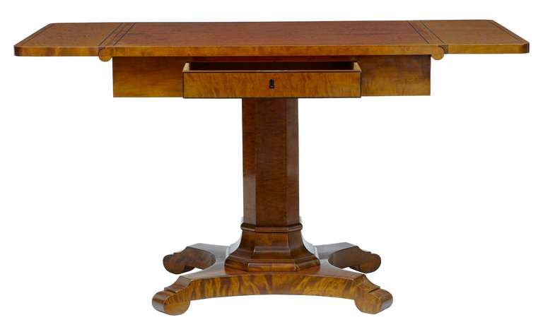 Late 19th Century Swedish Birch Sofa Table 2