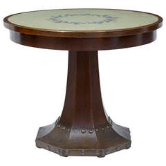 19th Century Oak and Copper Aesthetic Movement Center Table 10
