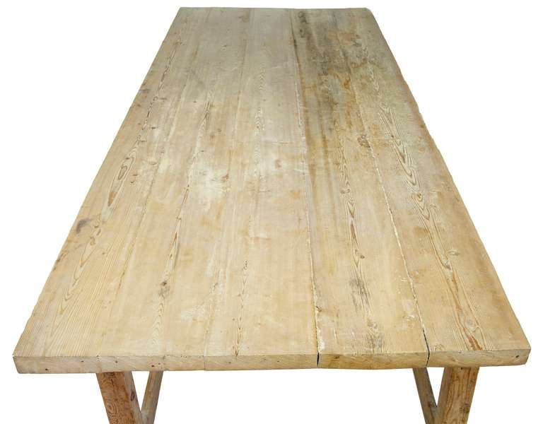 19th Century Multipurpose Rustic Swedish Pine Table In Good Condition In Debenham, Suffolk