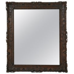 Early 19th Century Carved Oak Mirror