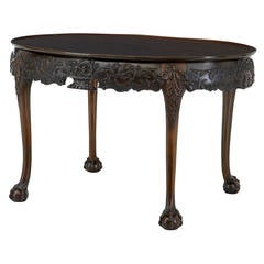 Late 19th Century Carved Mahogany Silver Table