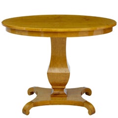 19th Century, Swedish Birch Center or Occasional Table