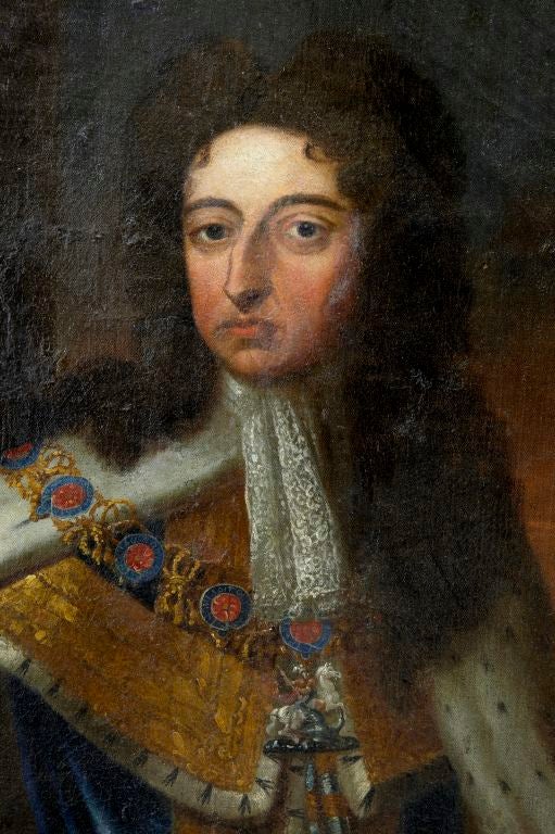Portrait of William III  <br />
 <br />
(The Hague, 14th November 1650- 8th March 1702 Kensington Palace, London)<br />
 <br />
Studio of Sir Godfrey Kneller  <br />
 <br />
(Lübeck, Germany 1646?- 1723 London)<br />
 <br />
Oil on canvas,