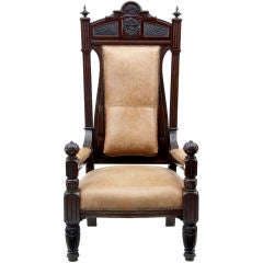 Used 19TH CENTURY SCOTTISH BISHOPS MAHOGANY THRONE CHAIR