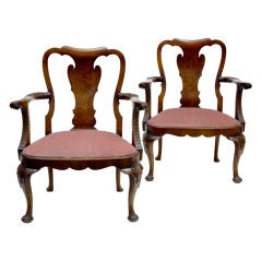 Antique A VERY FINE PAIR OF IRISH ARMCHAIRS