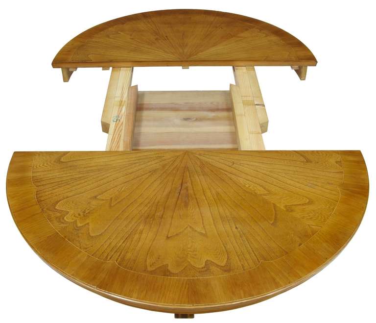 Mid-20th Century Art Deco Swedish Birch, Adjustable Occasional Center Coffee Table