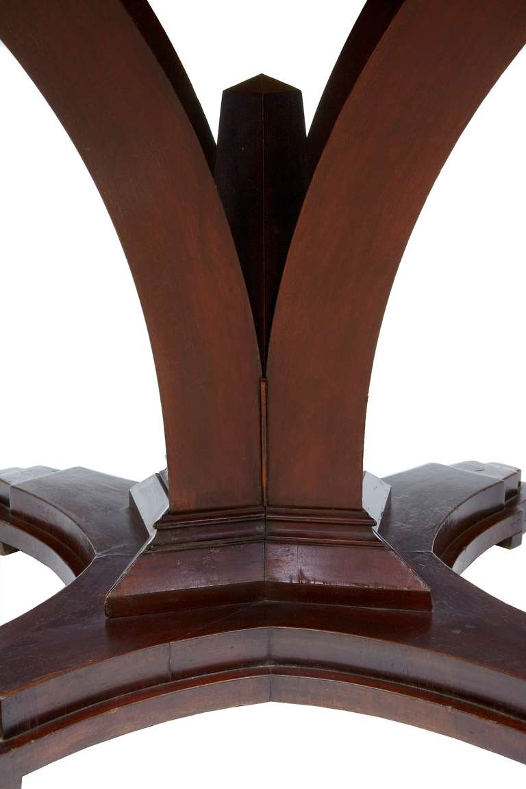 Woodwork Art Deco with Gothic Influence Mahogany Center Table