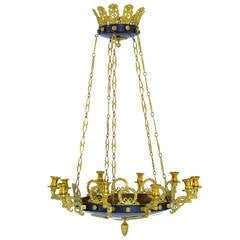 Early 20th Century French Empire Influenced Ten-Light Chandelier
