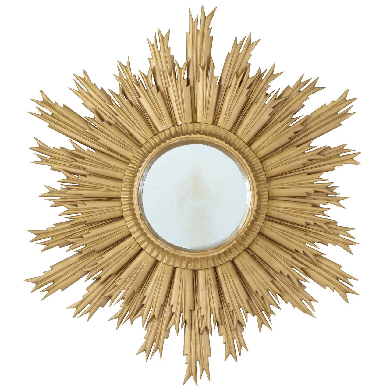 1940s French Art Deco Sunburst Mirror For At 1stdibs 20th Century Late Art Deco Sunburst Mirror