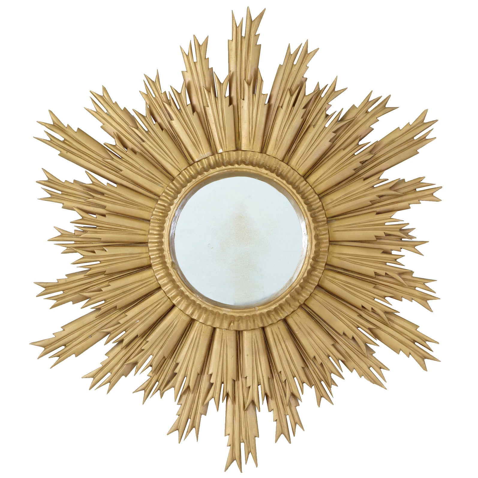 20th Century Late Art Deco Sunburst Mirror