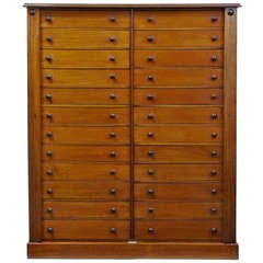 19th Century Mahogany 24 Drawer Collectors Cabinet