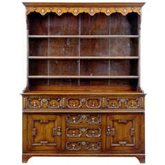 Early Victorian Oak Dresser and Rack