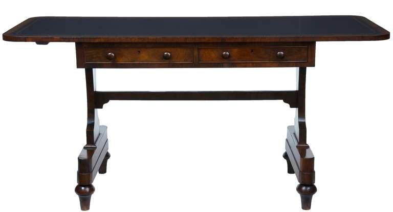 19th Century Rosewood Sofa Table Writing Desk Table