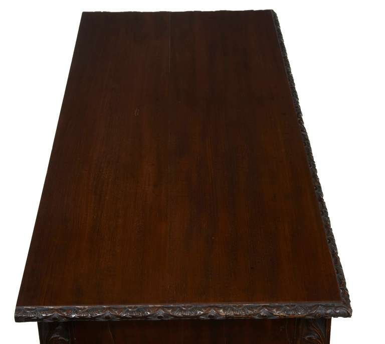 19th Century Carved Mahogany Side Table 1