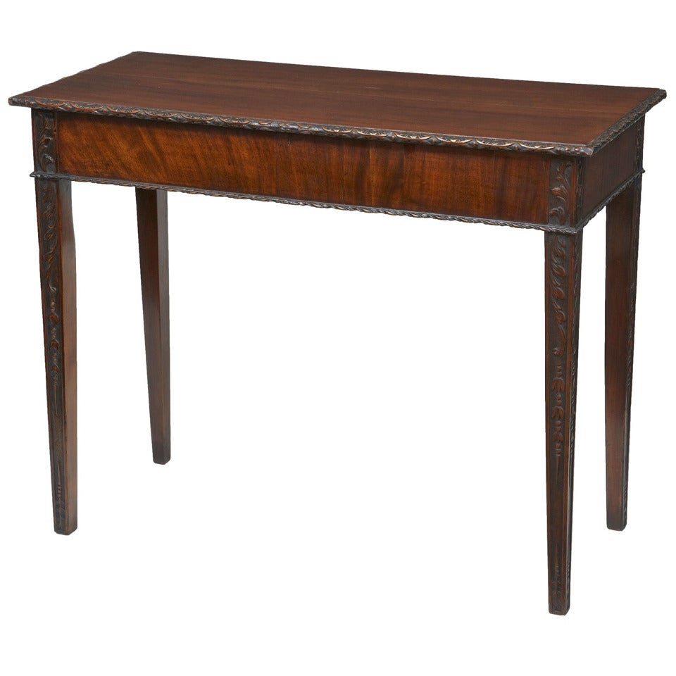 19th Century Carved Mahogany Side Table