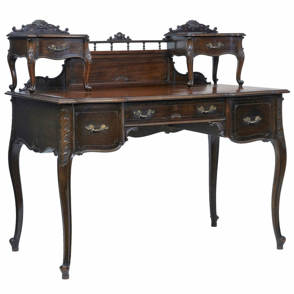 A Fine Maple & Co 1920's Mahogany Writing Desk Table