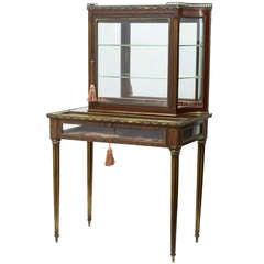 19th Century Mahogany And Brass Inlaid Display Cabinet