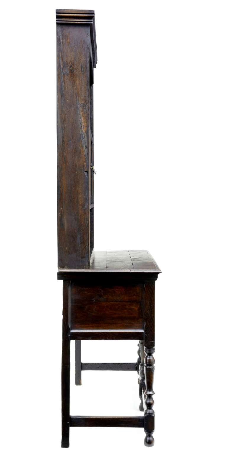 19th Century English Antique Oak Dresser And Rack 2