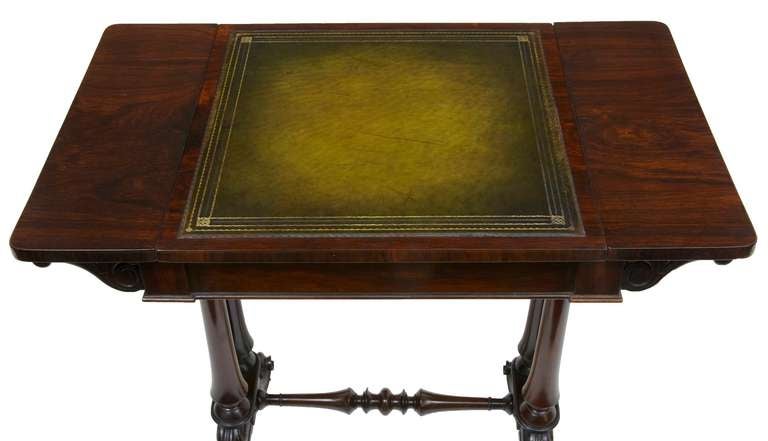 English 19th Century Regency Rosewood Writing Games Table