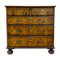 OYSTERWOOD CHEST OF DRAWERS CIRCA 1920