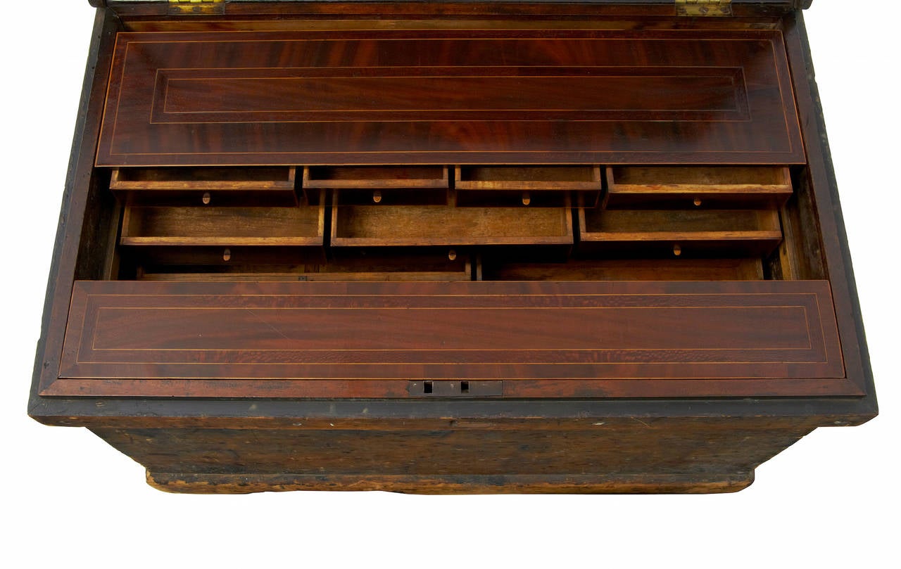 Great Britain (UK) 19th Century Cabinet Makers Pine Tool Chest with Fitted Interior
