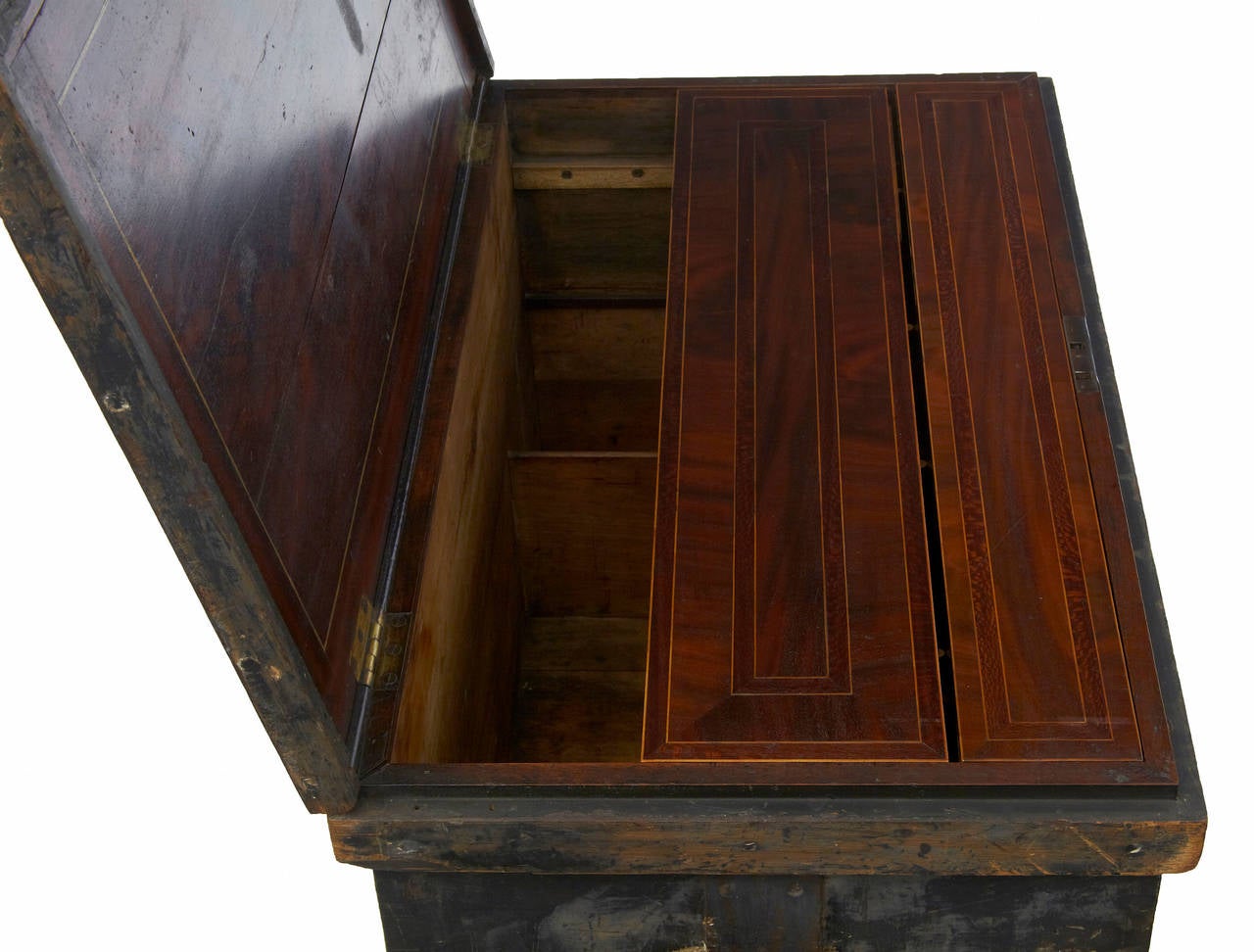 19th Century Cabinet Makers Pine Tool Chest with Fitted Interior In Good Condition In Debenham, Suffolk