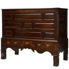 18th Century Carved Oak Mule Chest Coffer