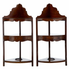 Antique Pair of 19th Century Georgian Influenced Mahogany Washstands