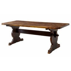 Antique 19th Century Rustic Pine Refectory Dining Table