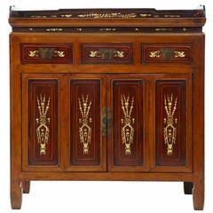 Antique Early 20th Century Chinese Inlaid Cabinet or Sideboard